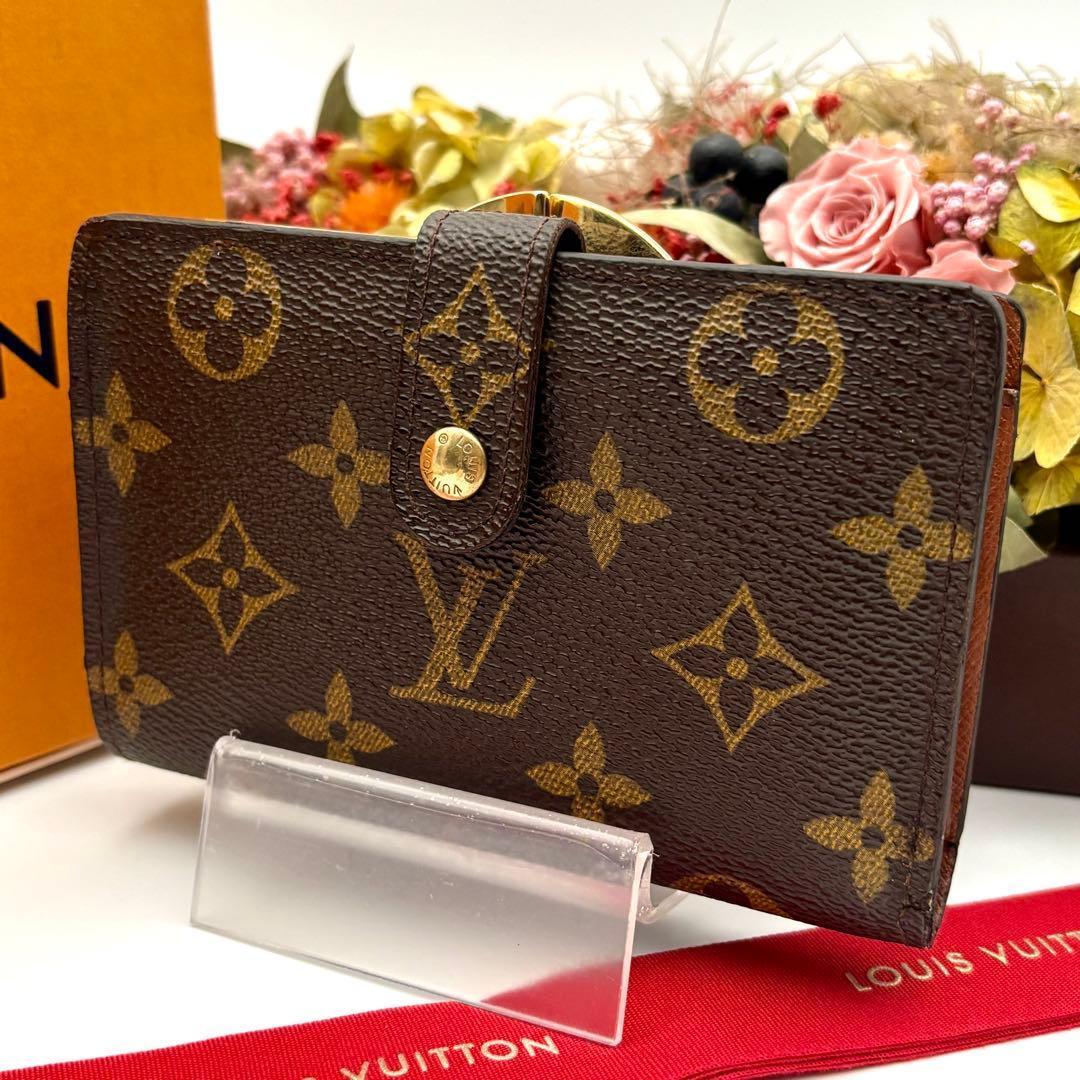 ルイヴィトン 二つ折り財布 モノグラム ヴィエノワ がま口 小型 レディース