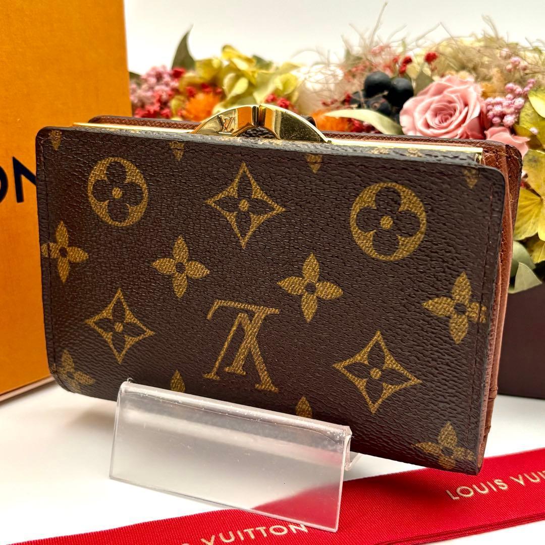 ルイヴィトン 二つ折り財布 モノグラム ヴィエノワ がま口 小型 レディース