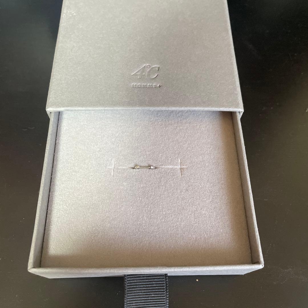 4℃ HOMME+ プラチナピアス 片耳用