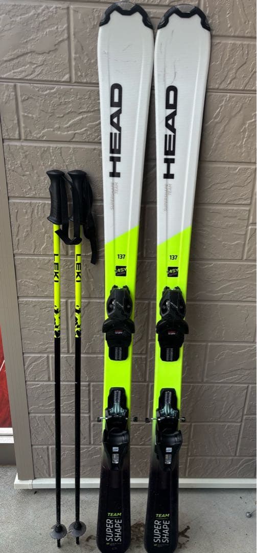 HEAD スキー 137cm LEKI ポール