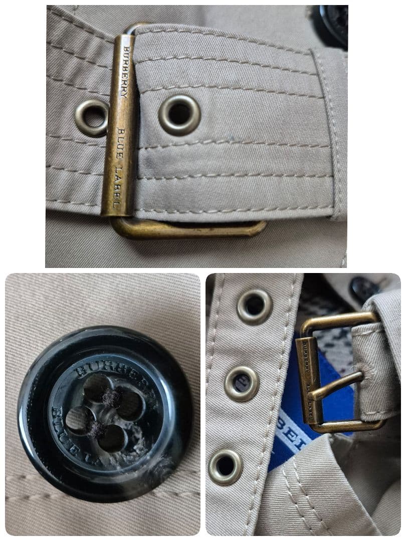 美品✨バーバリーブルーレーベル　トレンチコート　ノバチェック　ミドル丈　38