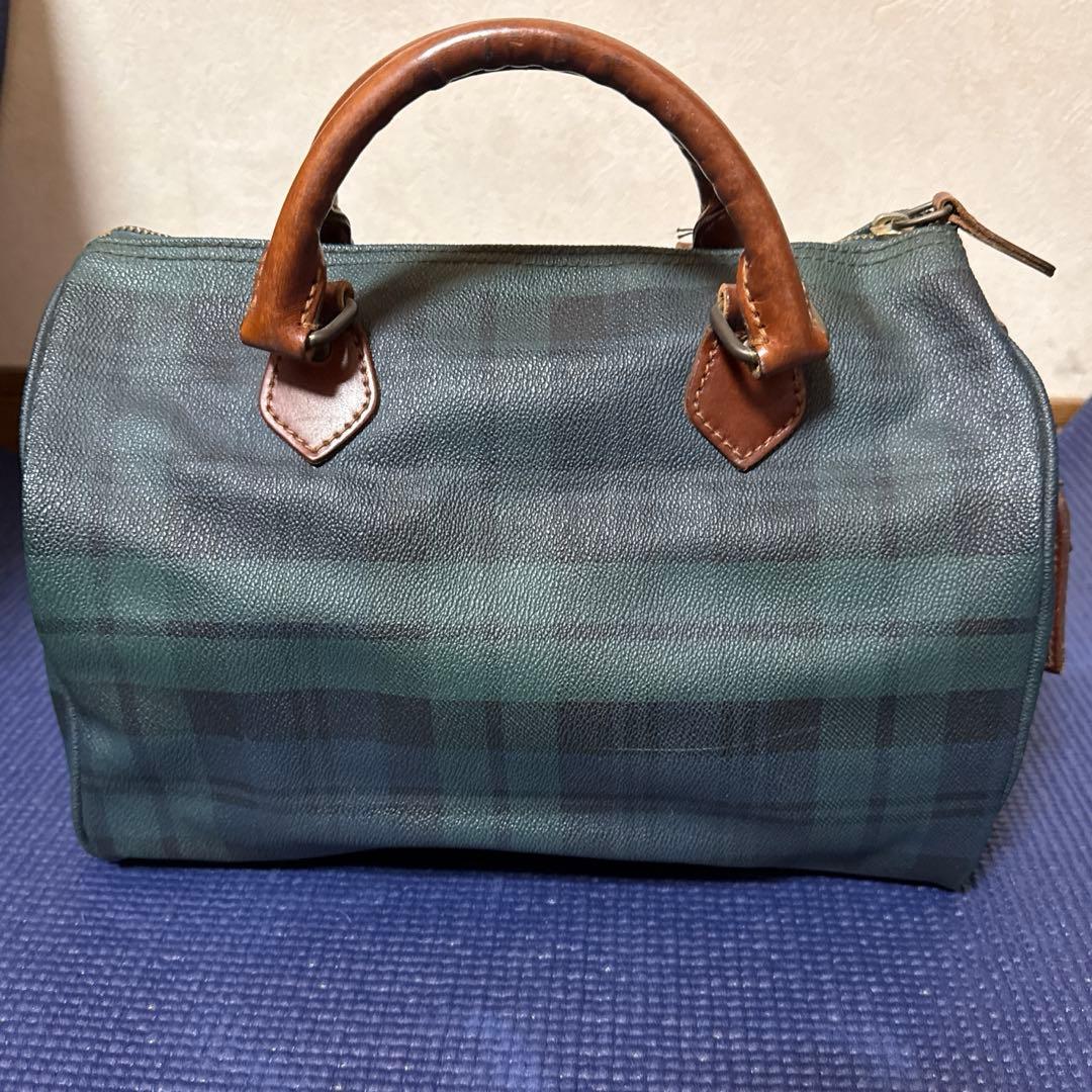 ラルフローレン　ミニボストンバック　チェック柄　PVC