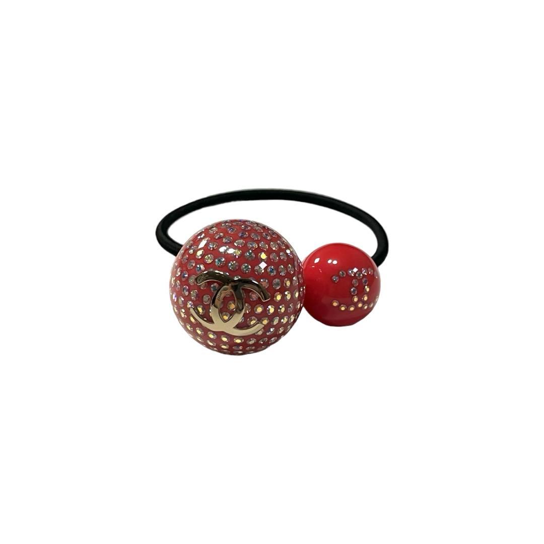 CHANEL ココマーク ラインストーン ヘアゴム