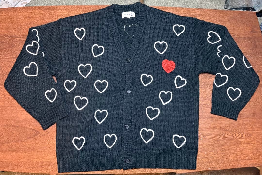 トップス CHAH CHAH HAPPY HEARTFULL CARDIGAN XL