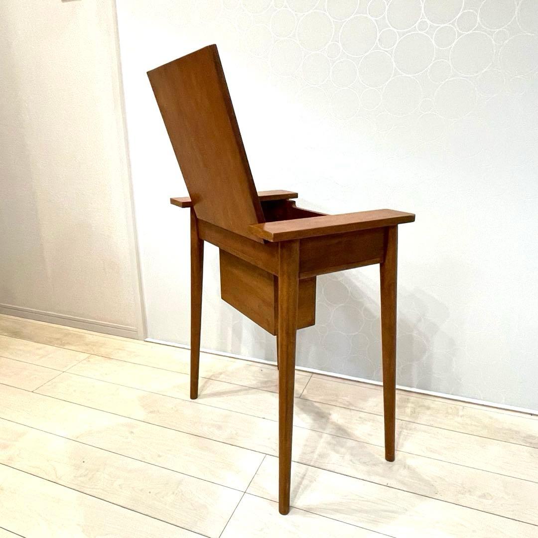 【市場】木製ドレッサー 鏡台 鏡付き コンパクト収納 天然木 北欧風