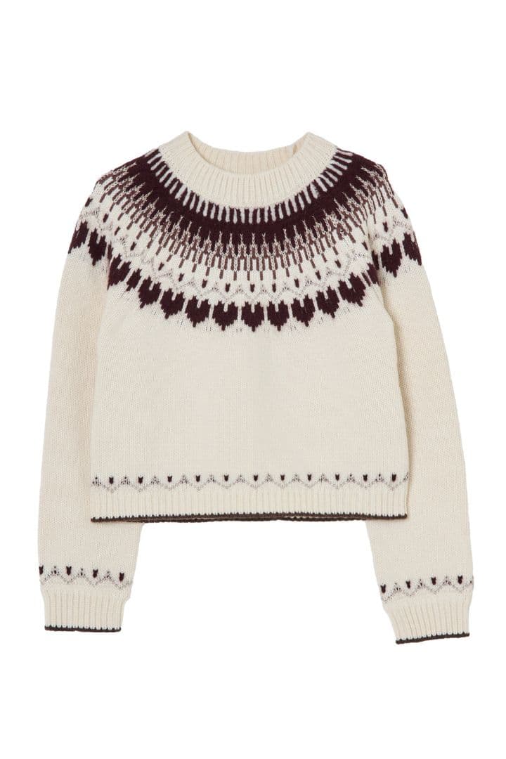 【新品未使用】Heart Fair Isle Knit Pullover