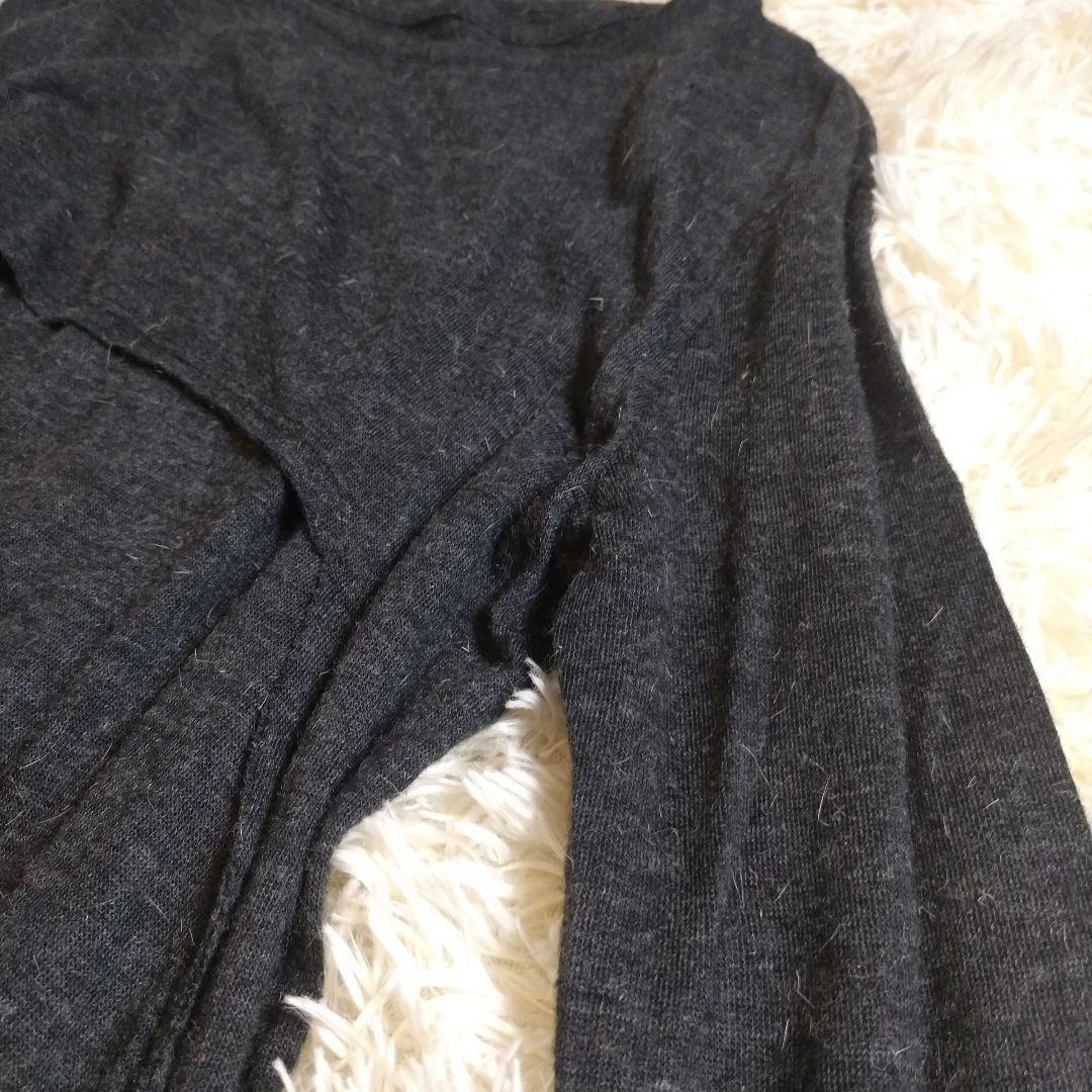良品　Y's（ワイズ）変形デザインワンピース ブラックグレー　M