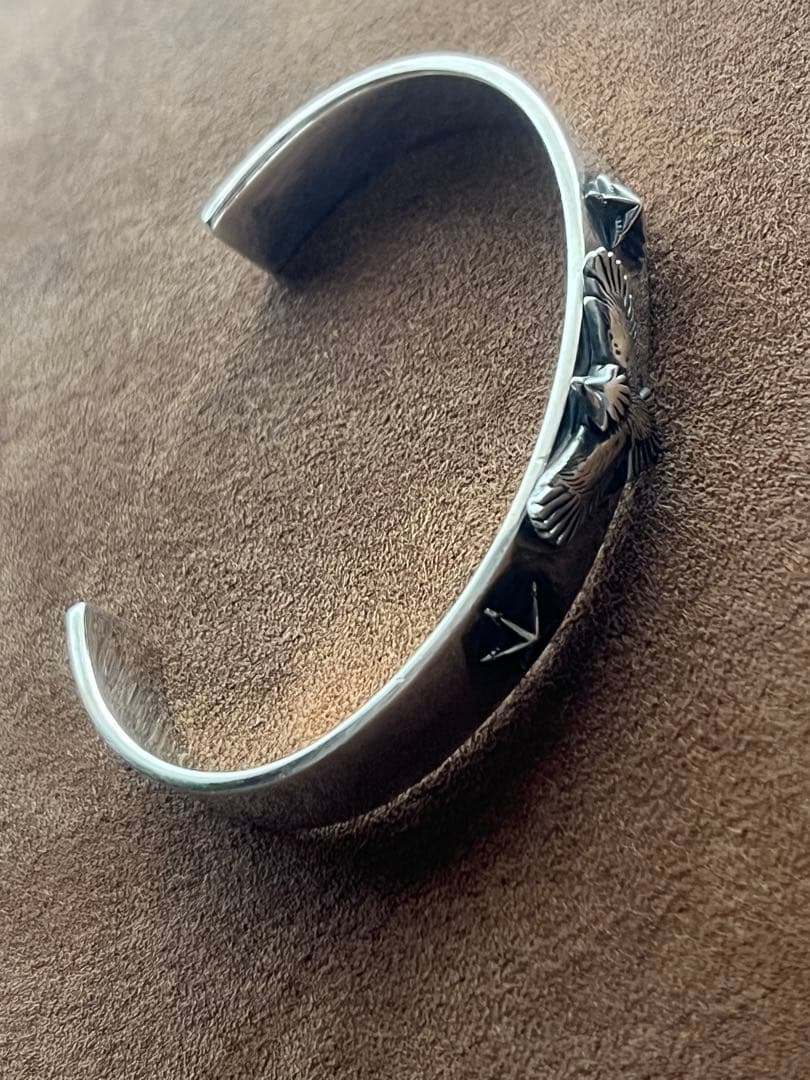 希少　TMT バングル　フェザー　スター　バングル　silver925