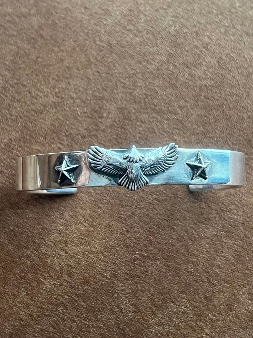 希少　TMT バングル　フェザー　スター　バングル　silver925