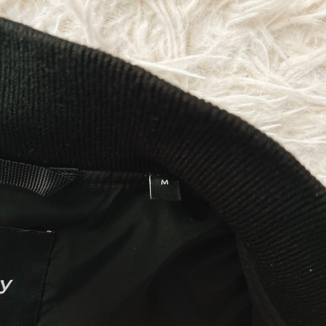 美品 近年 セオリー ブルゾン MA-1 ダブルジップ 短丈 ブラック サイズM