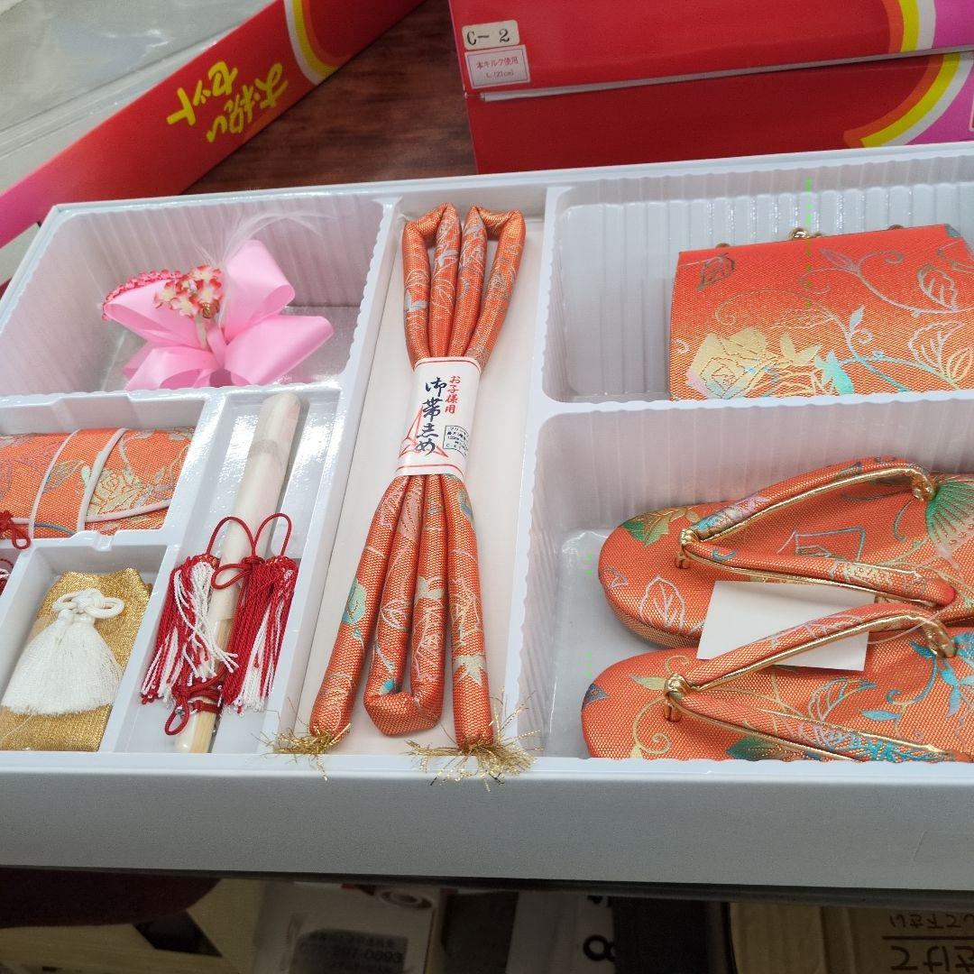 七五三 はこせこセット オレンジ　未使用18センチ　タグ付き　訳あり