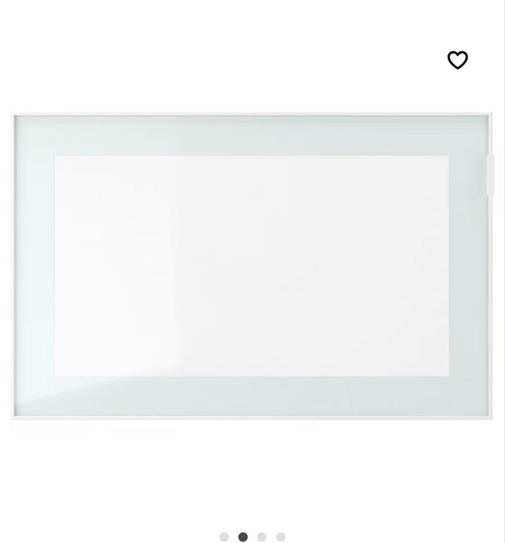 BESTÅ ベストー 壁取り付け式キャビネット　ライトグリーン クリアガラス