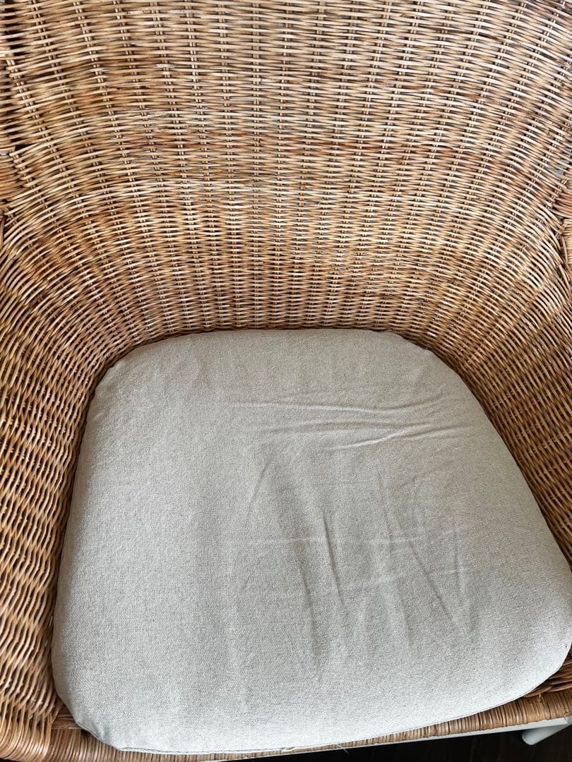 IKEA FRYKSÅS フリークソース パーソナルチェア籐 クッション