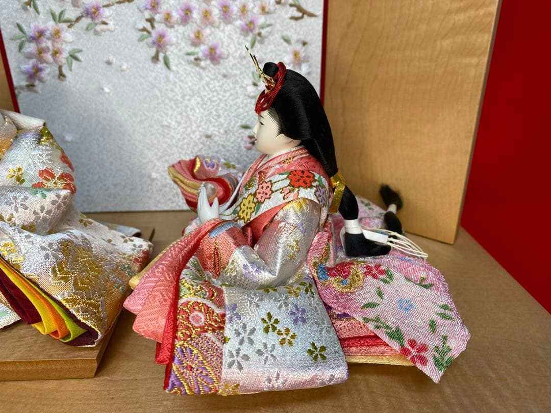 東京久月　雛人形　親王飾り収納セット・サイズ間口約４０×奥行約２５×高さ約３８㎝
