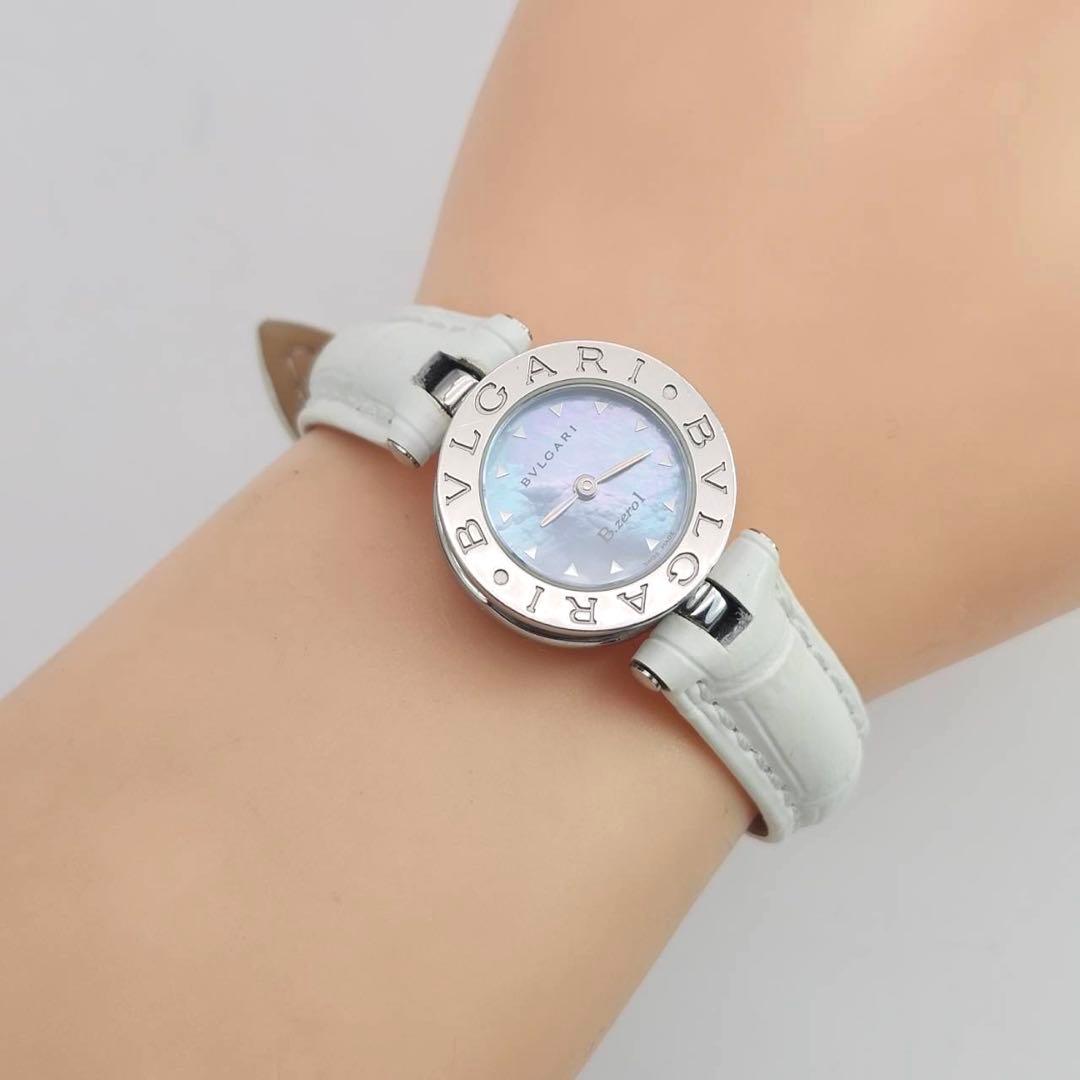 新品ベルト　ブルガリ　腕時計　ビーゼロワン　ブルーシェル　BZ22S レザー