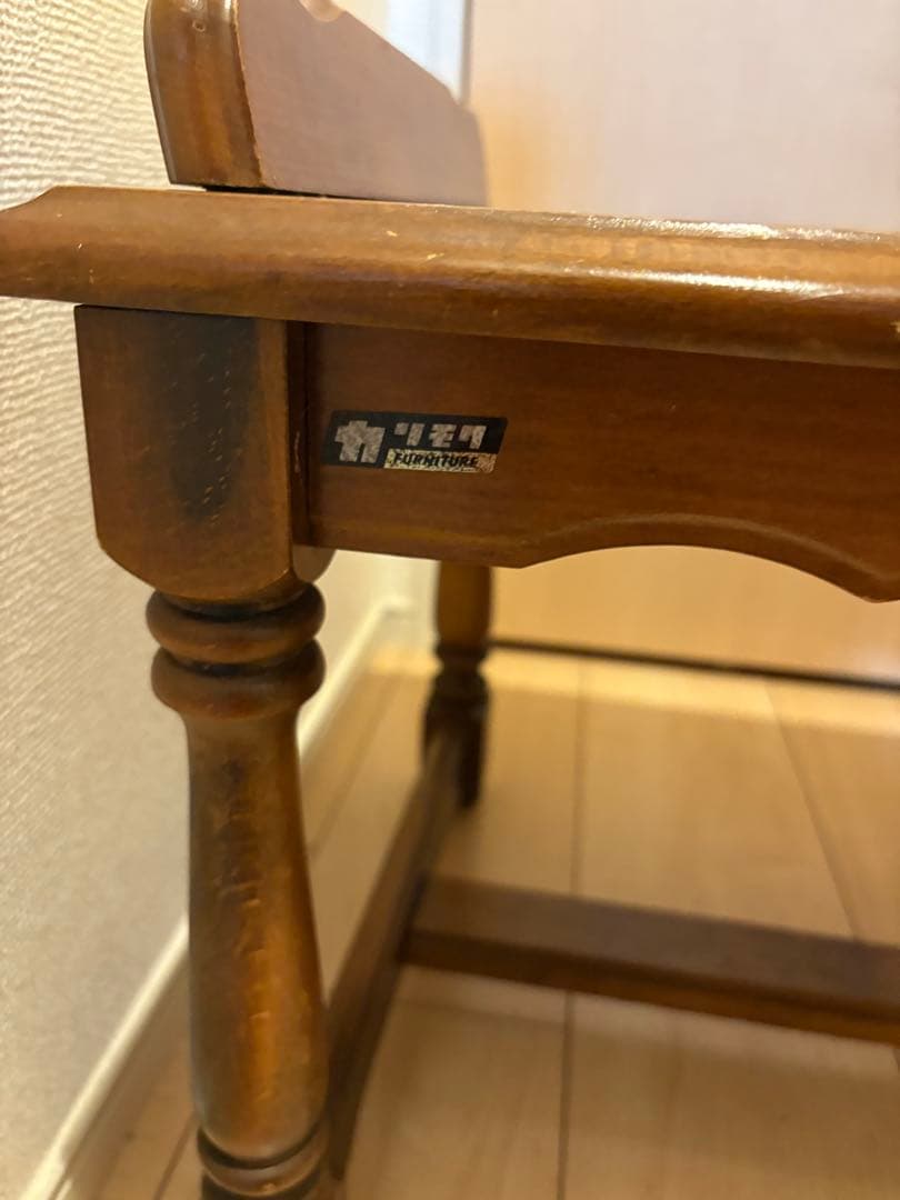 カリモクコロニアル テレフォンベンチ 電話台 いす サイドテーブル 花台 飾り棚