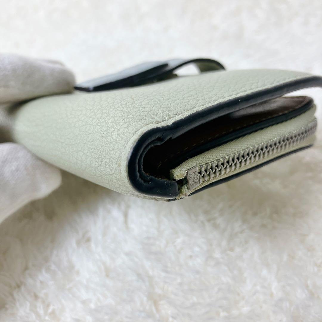LOEWE スリムジップ バイフォールド レザーウォレット アナグラム
