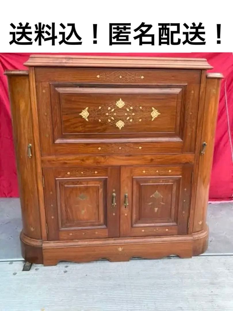 ワインラック 象嵌 アンティーク イタリア 家具 キャビネット サイドボード