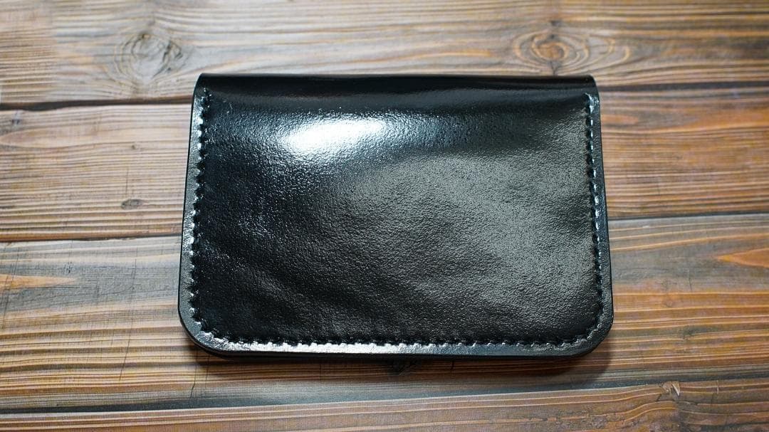 コードバン ショートトラッカーウォレット　ブラック 真鍮 トラッカーウォレット