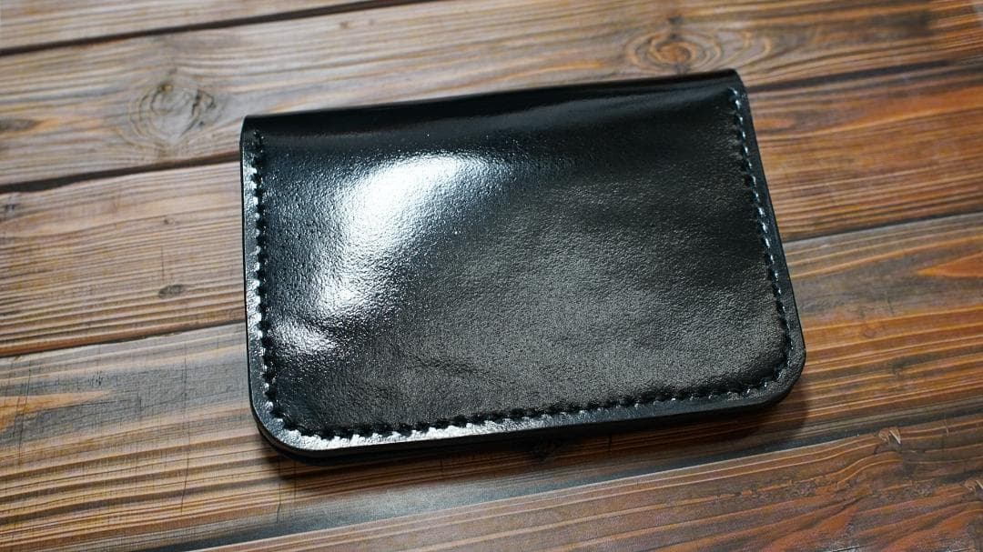 コードバン ショートトラッカーウォレット　ブラック 真鍮 トラッカーウォレット