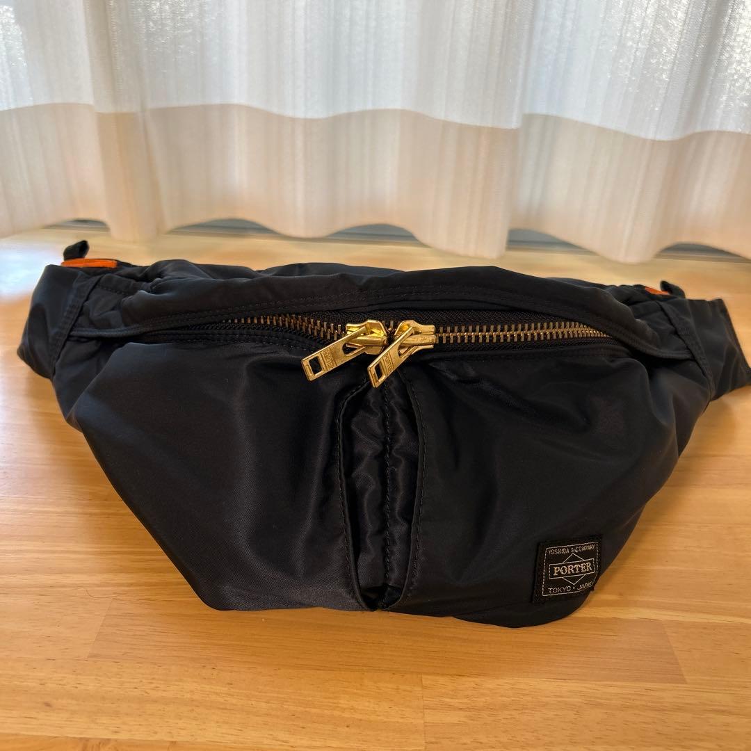 美品！PORTER タンカー　現行ロゴ　ボディ ウエストバッグ