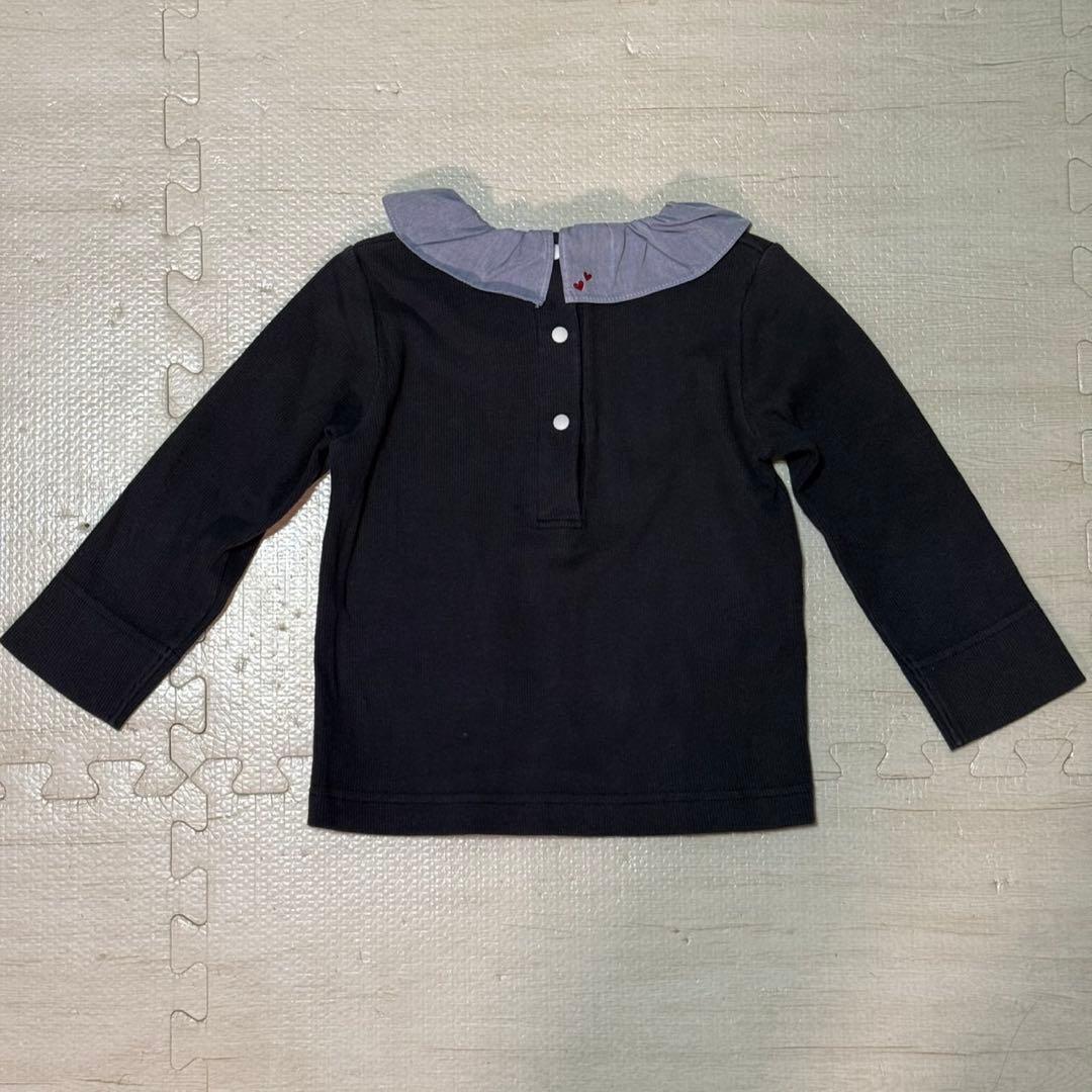 ファミリア familiar 90 ニット ワンピース 長袖 クマ 刺繍