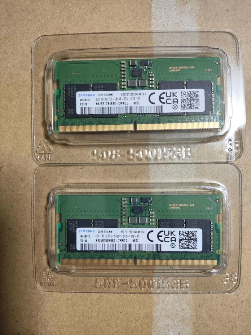 メモリー Samsung 16GB DDR5-5600 SODIMM 2x8GB Set