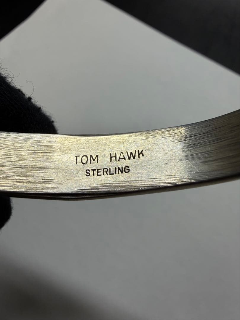 k*o様 TOM HAWK シルバー ブラック 2ライン　ストライプ バングル