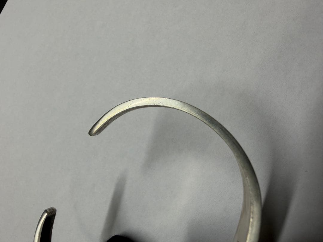 k*o様 TOM HAWK シルバー ブラック 2ライン　ストライプ バングル