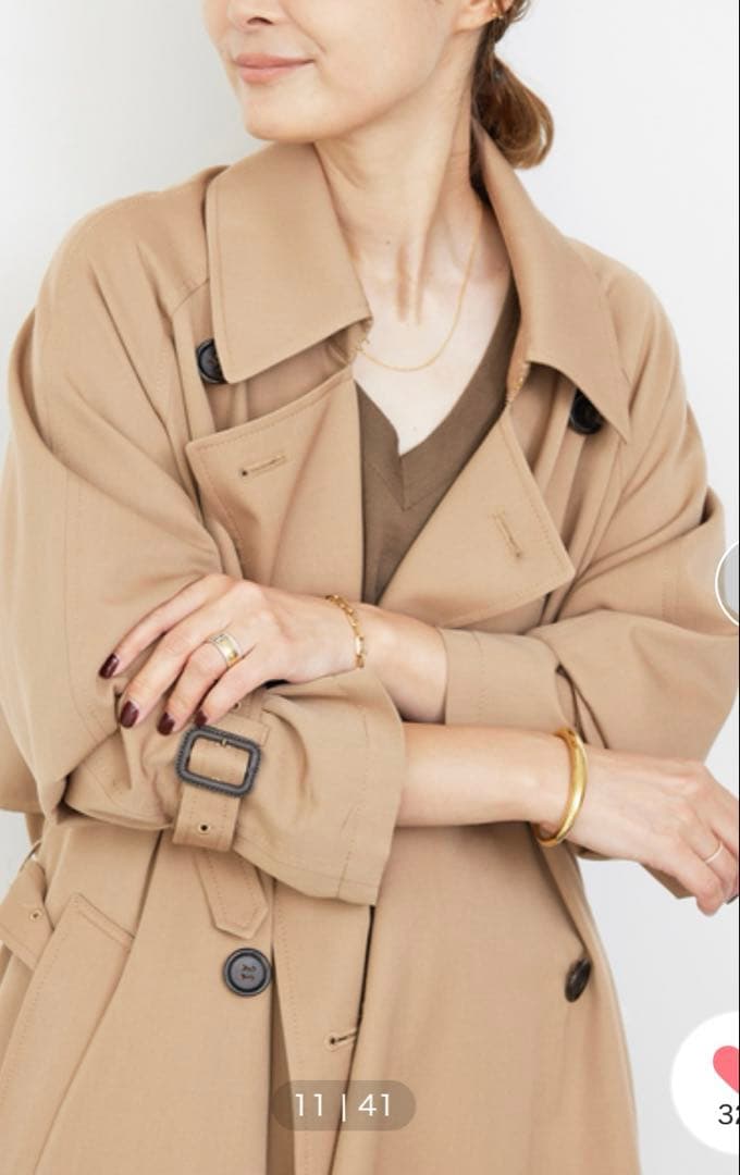 美品Deuxieme Classe GABARDINE TRENCH トレンチ