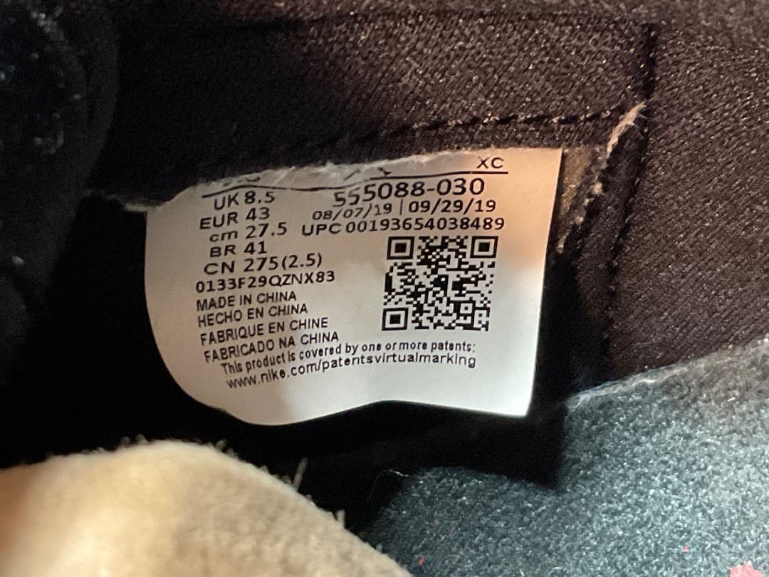 箱付 ナイキ 555088 030 エアジョーダン1 レトロ ハイ OG 9.5