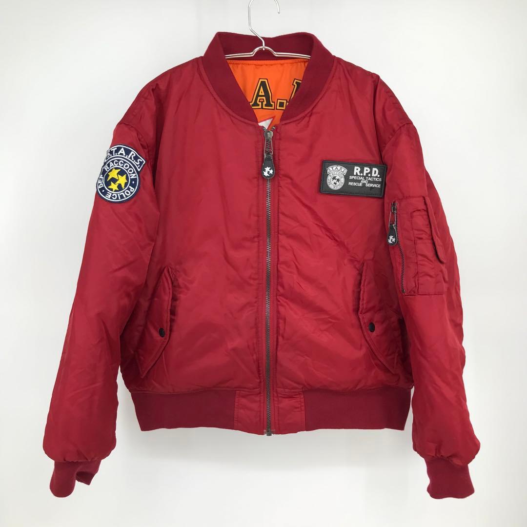 バイオハザード　MA-1 XL ボルドー　リバーシブル