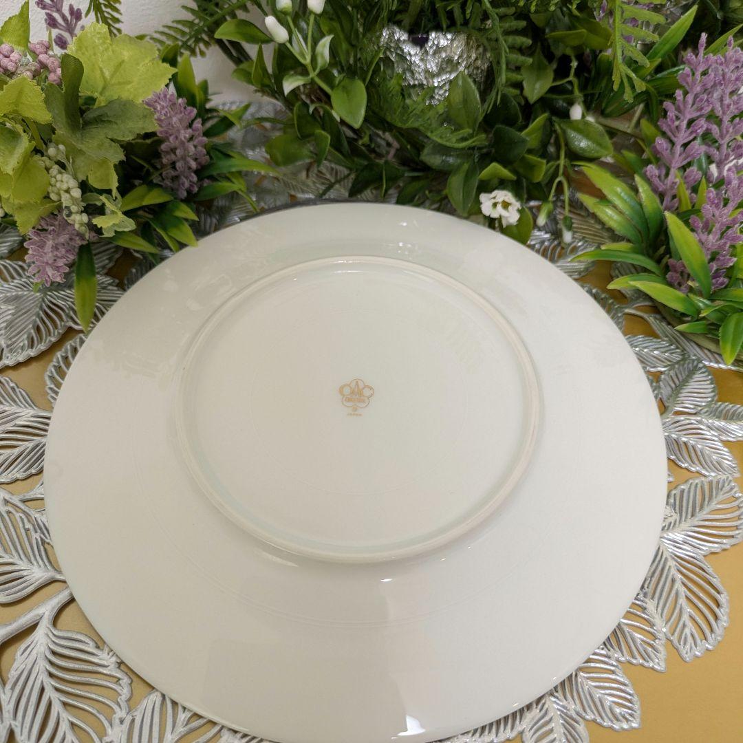 大倉陶園　デザート皿　20cm皿 瑠璃片葉金蝕デザート皿　6枚組　(未使用)