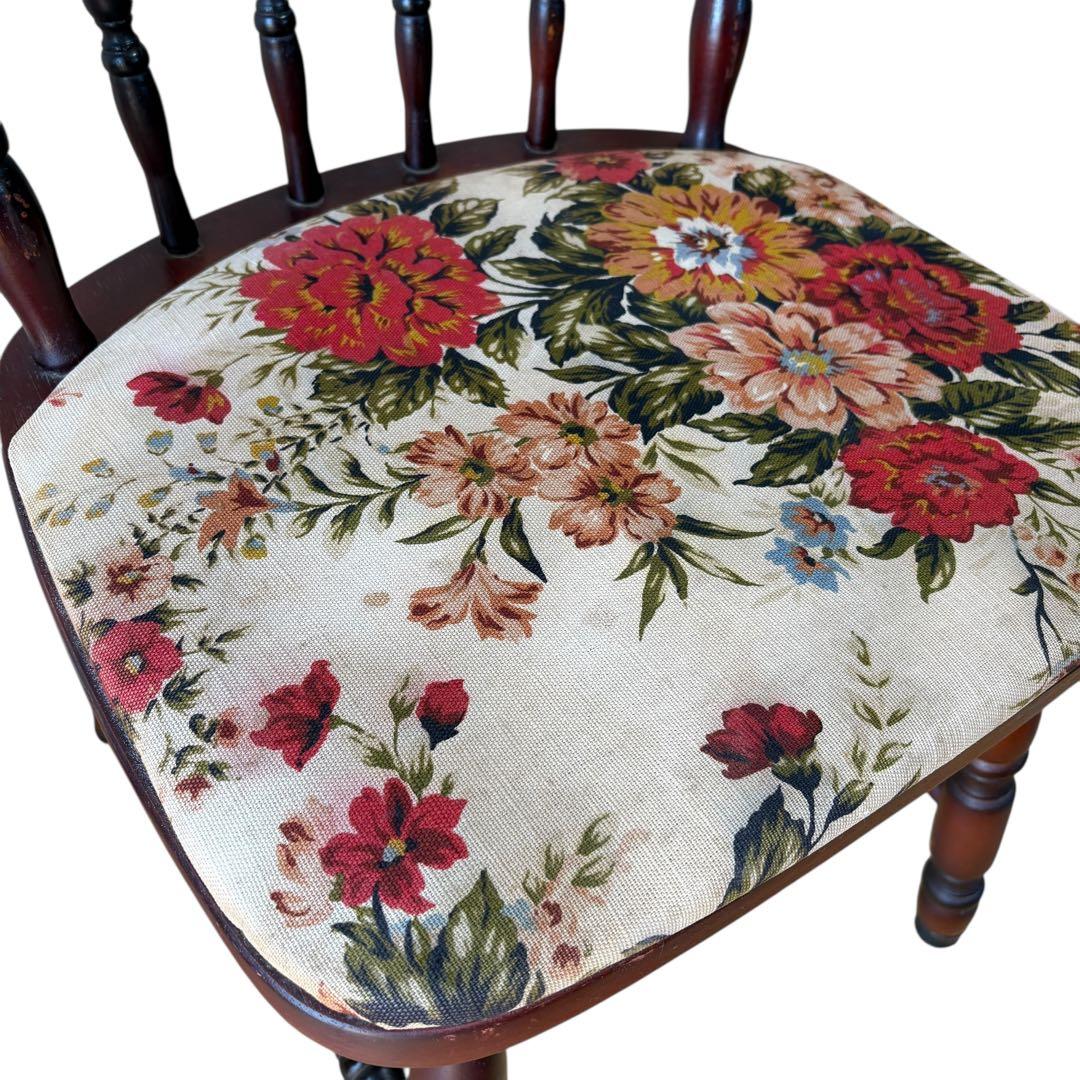 【ちひろ】② MIKIMOKU 2脚セット　椅子　花柄　ヴィンテージ　イス