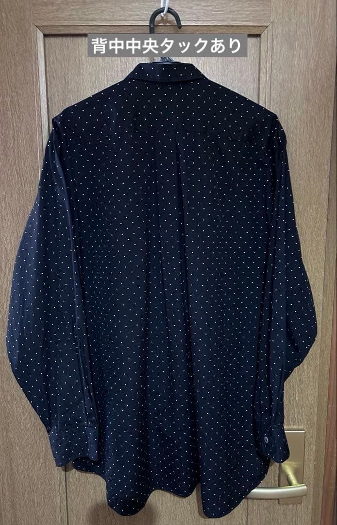 COMME des GARÇONS HOMME 黒ドット柄長袖シャツ