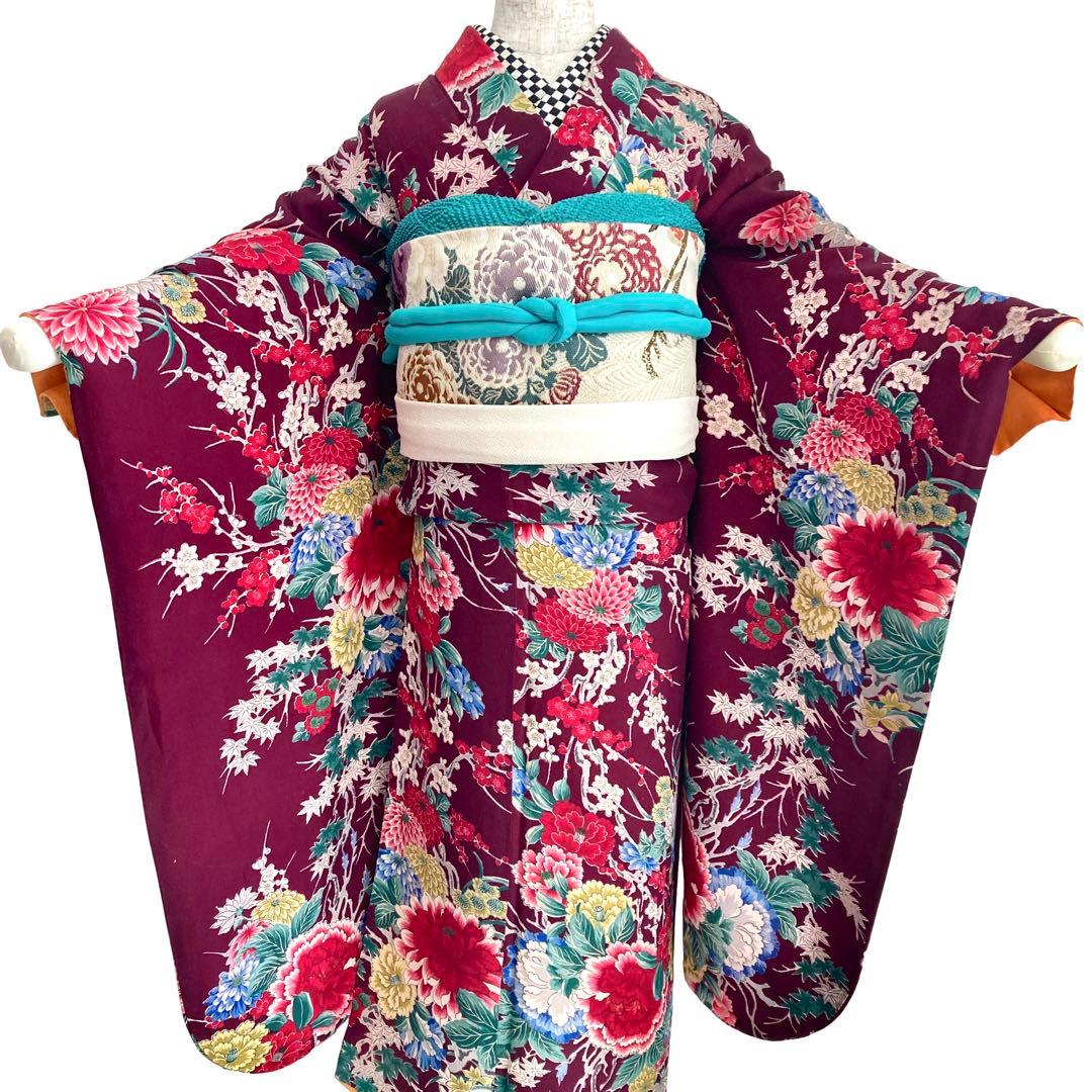 アンティーク 7歳 女の子 子供着物 七五三 アンティーク着物 NO4