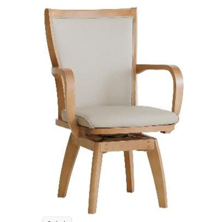 ナチュレ　エレガントなダイニングチェア ベージュ　肘付　肘無　回転無　色