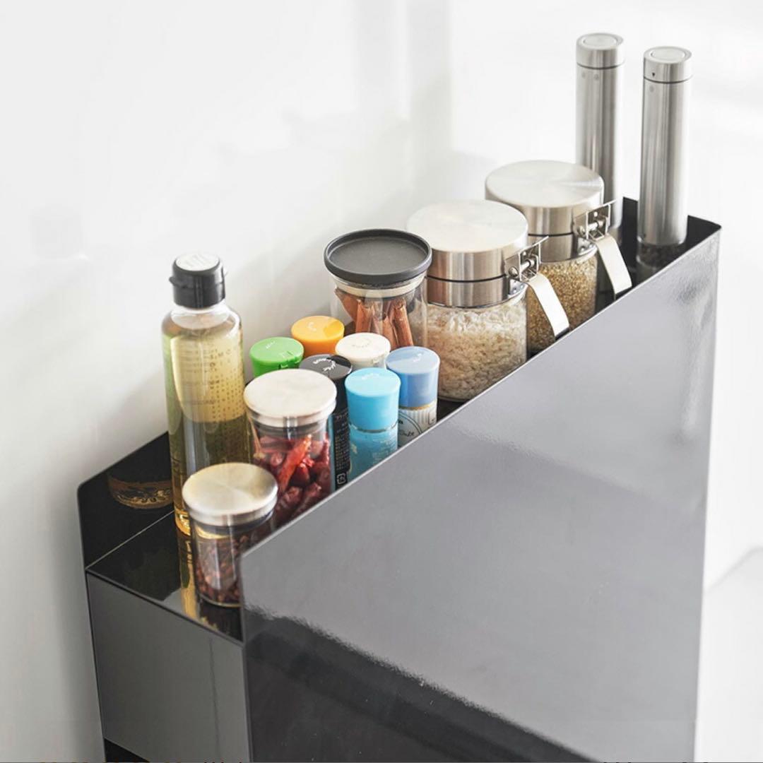 山崎実業 tower 隠せる調味料ラック タワー 2段 ホワイト