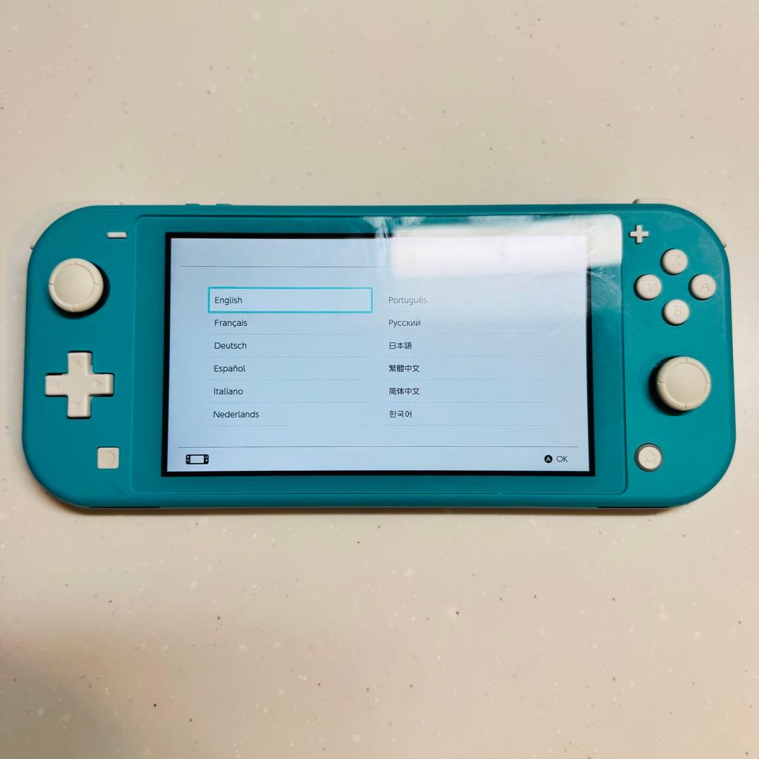初期化済Nintendo Switch Lite ターコイズ 本体 充電ケーブル