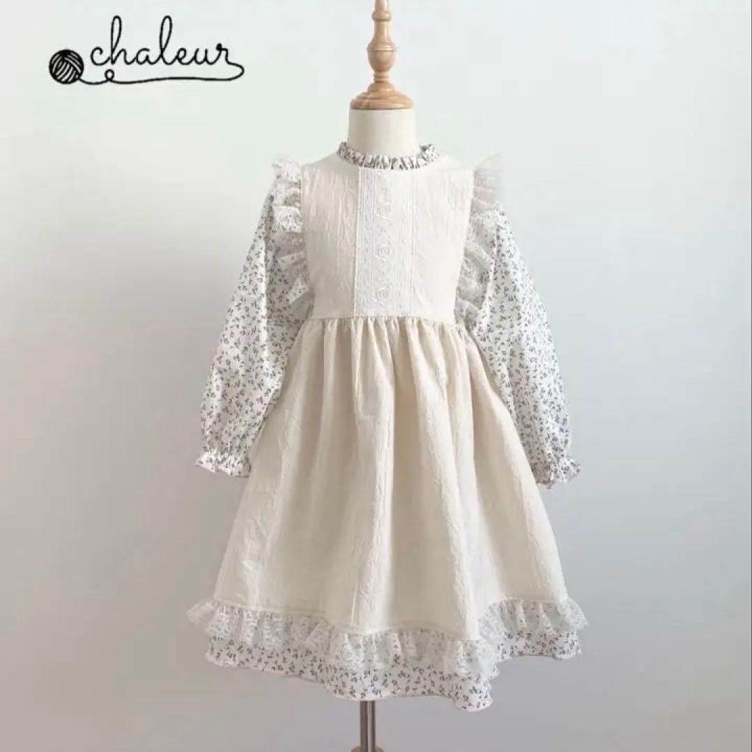 エプロンドッキングワンピース　フローラプティ