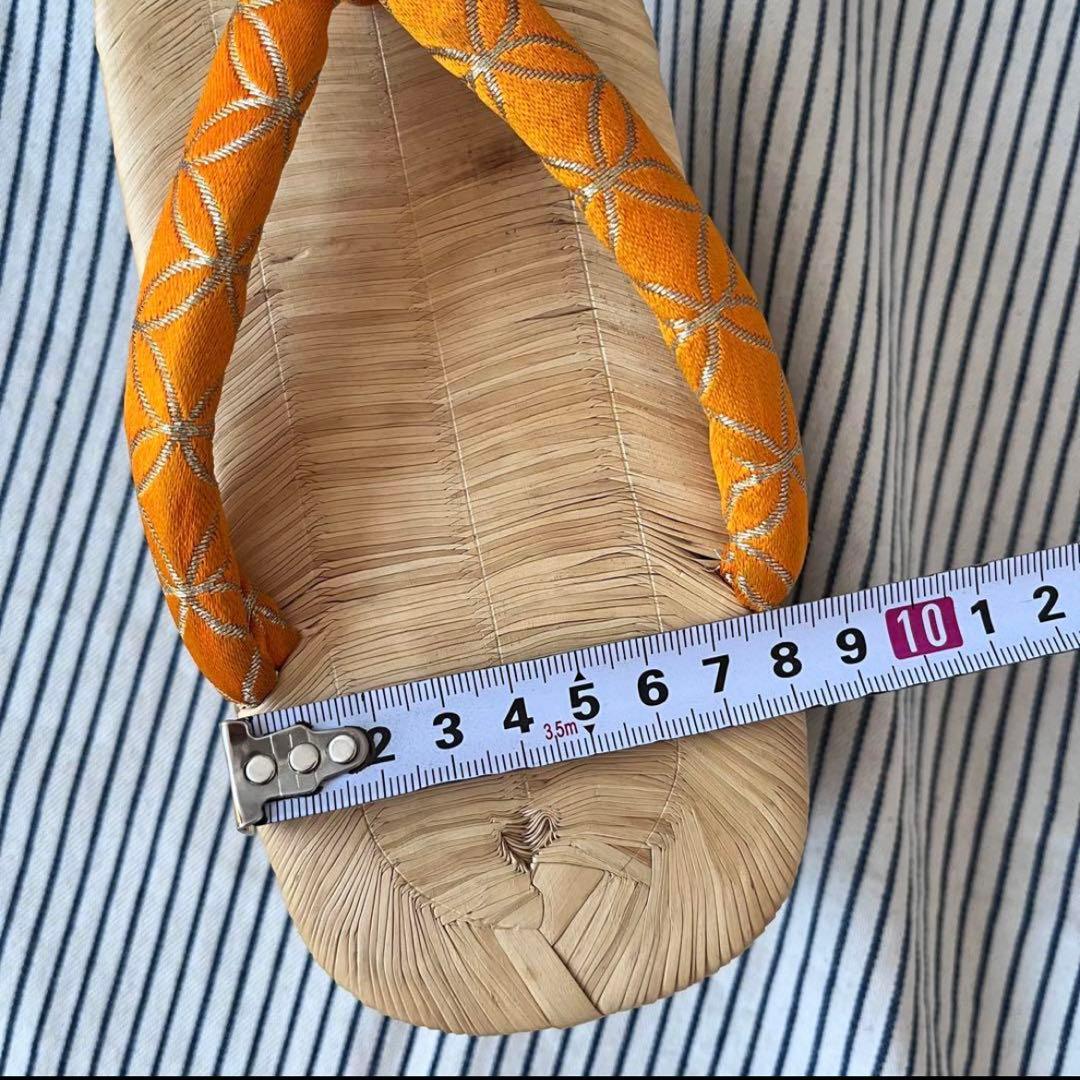 ぽっくり　七五三履き物　七歳　松に鶴亀　本畳表　こっぽり