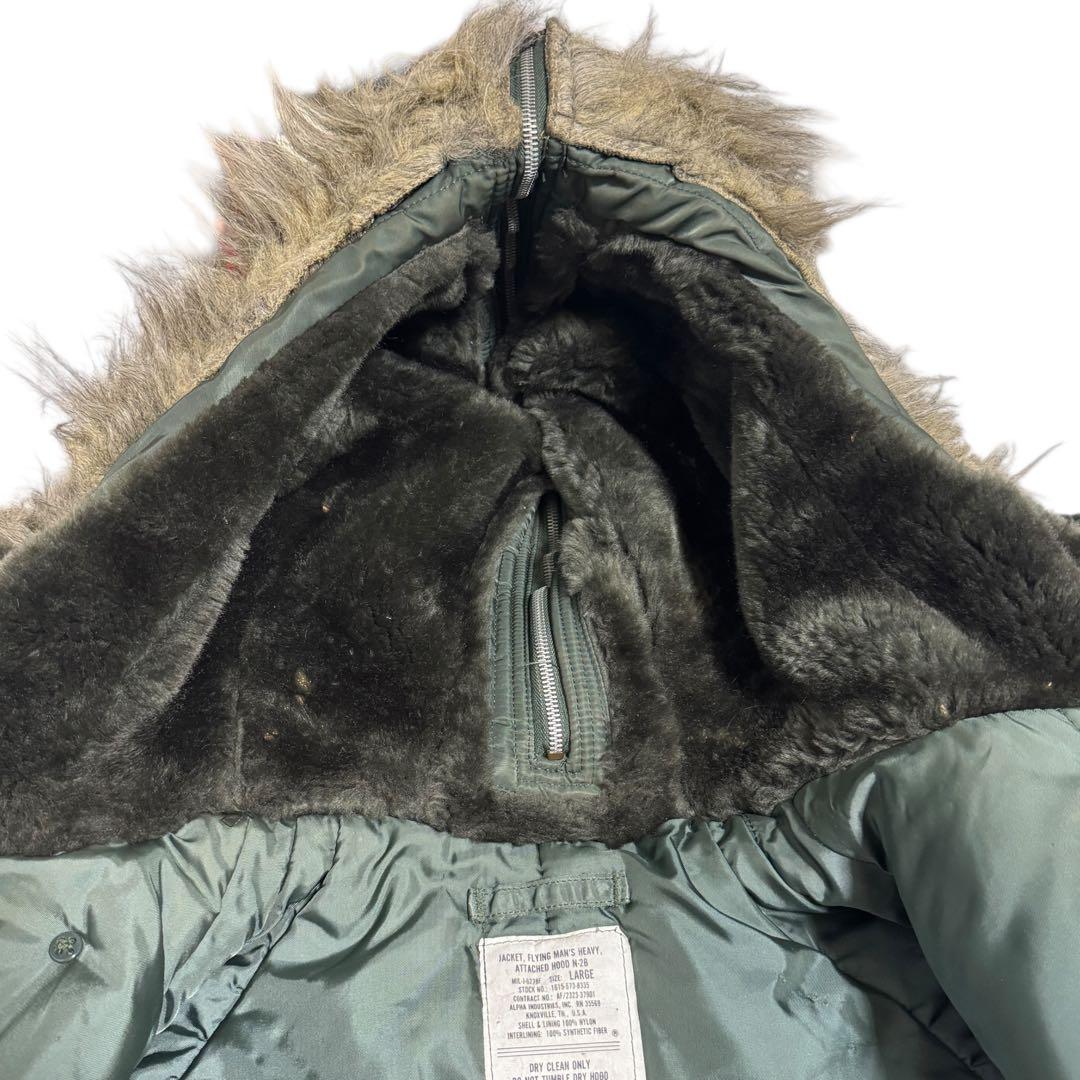 90s Alpha アルファ N-2B フライトジャケット 短丈 USA製 L