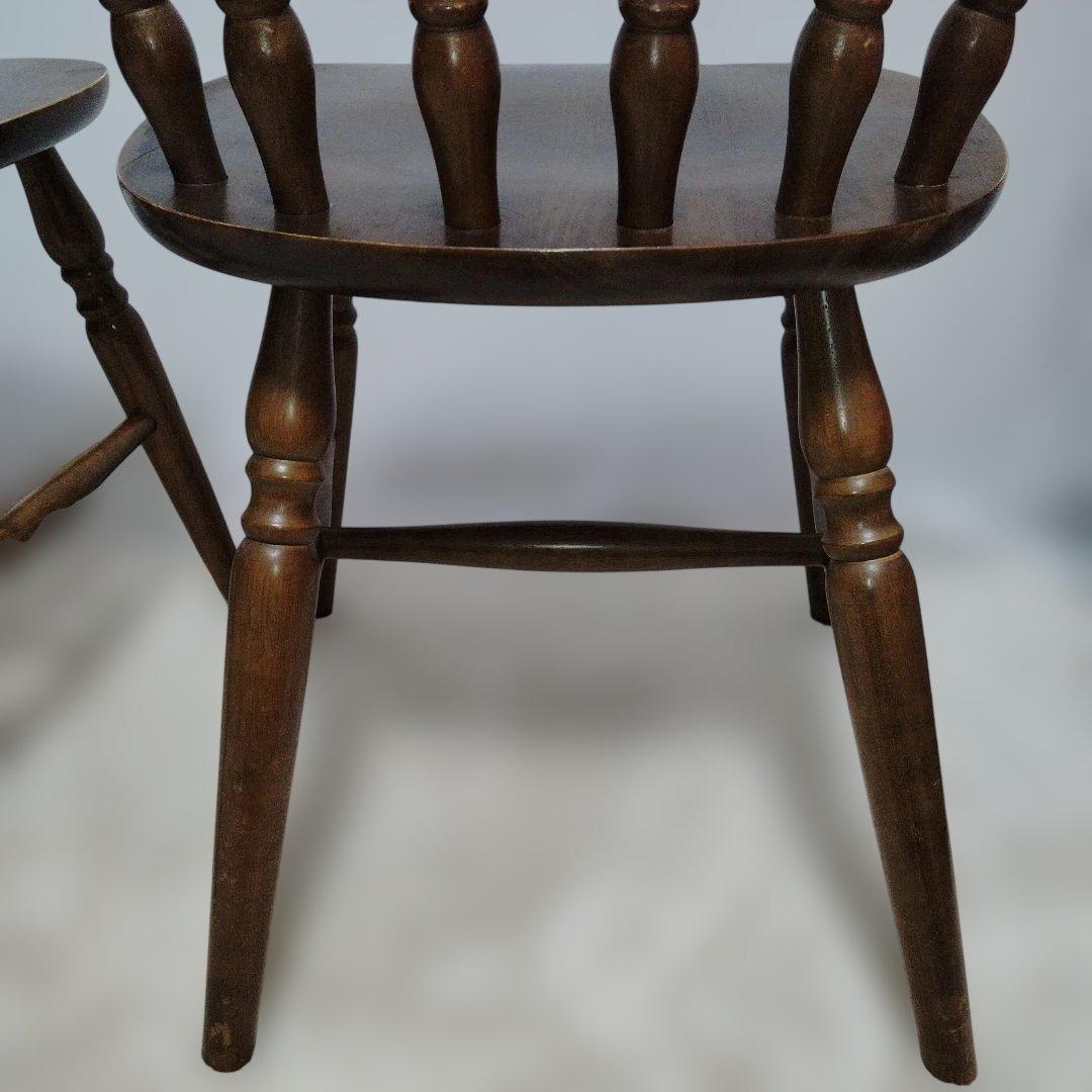 ダイニングチェア ウィンザーチェア 2脚セット レトロ　マレーシア