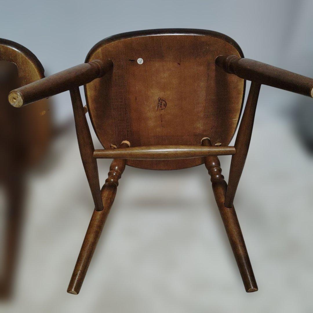 ダイニングチェア ウィンザーチェア 2脚セット レトロ　マレーシア