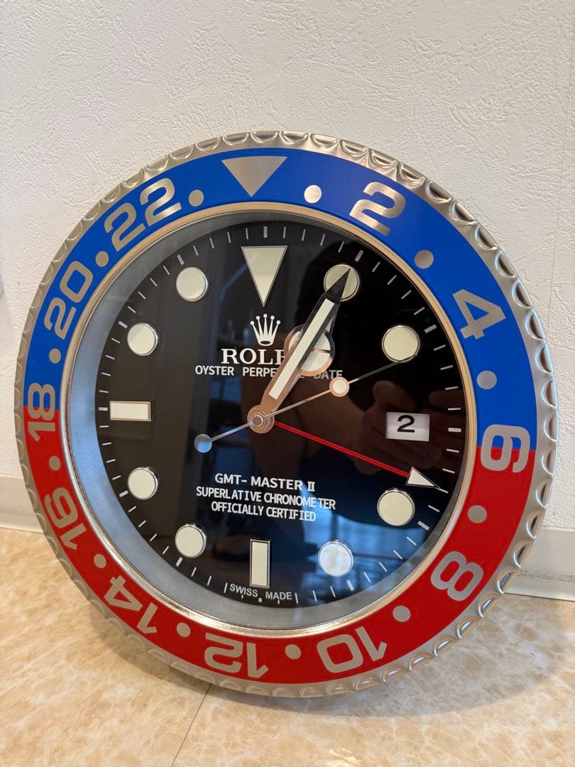 ROLEX GMTマスターⅡ風　壁掛時計