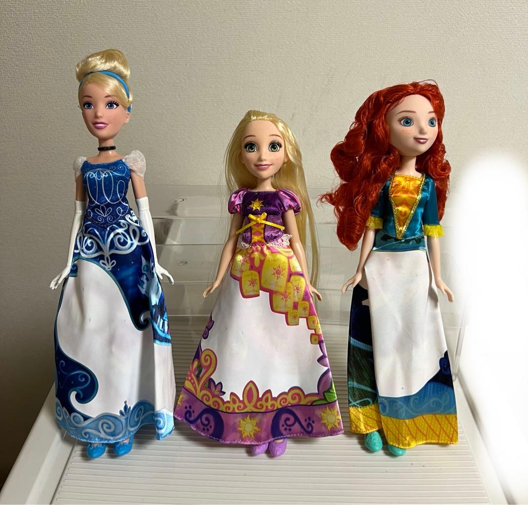 メリダ、ラプンツェル、シンデレラのお人形
