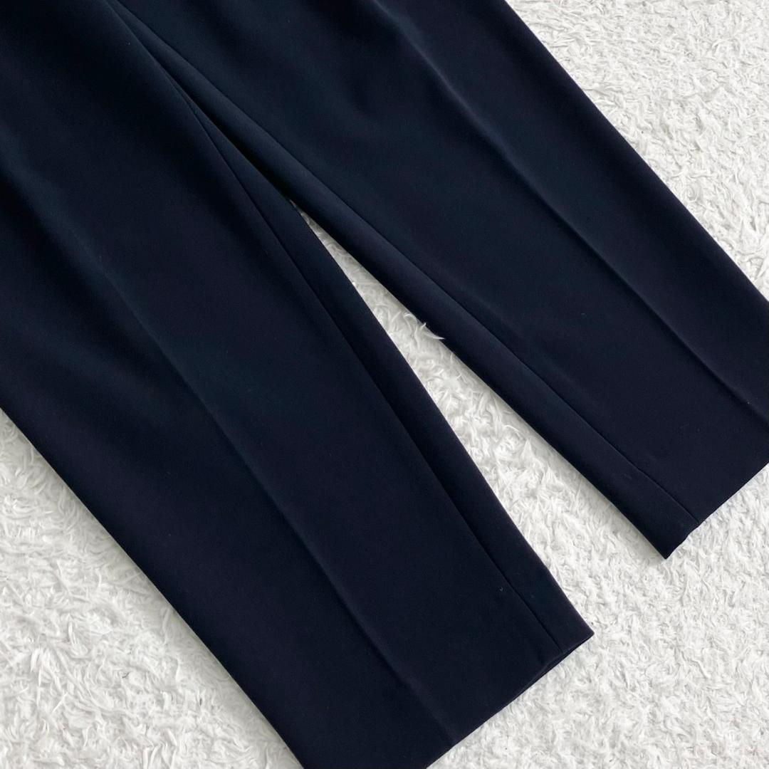 極美品✨プラステ セットアップ ノーカラー 洗える ストレッチ 1B 紺 M