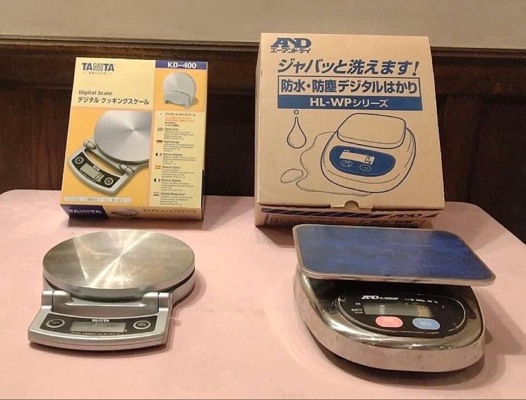 タニタ デジタルスケール & A&D HL-WPシリーズ