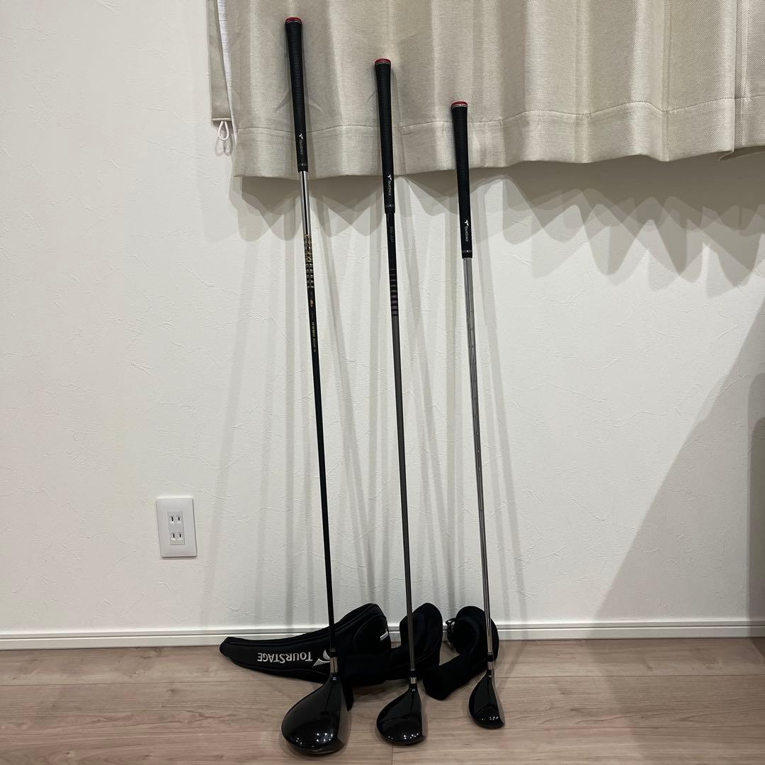 ツアーステージ　1W3W4U3本セット　社外ヘッドカバー付き