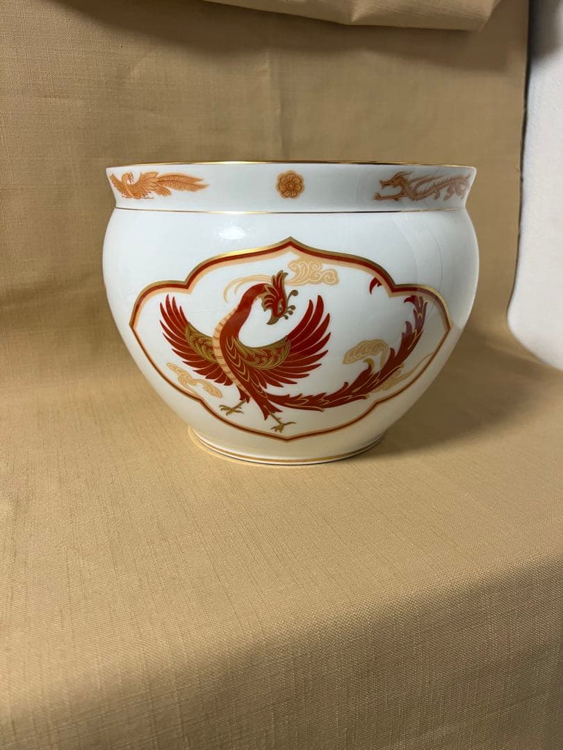 大倉陶園　朱雀 限定版　フランクリン　高級磁器　花瓶